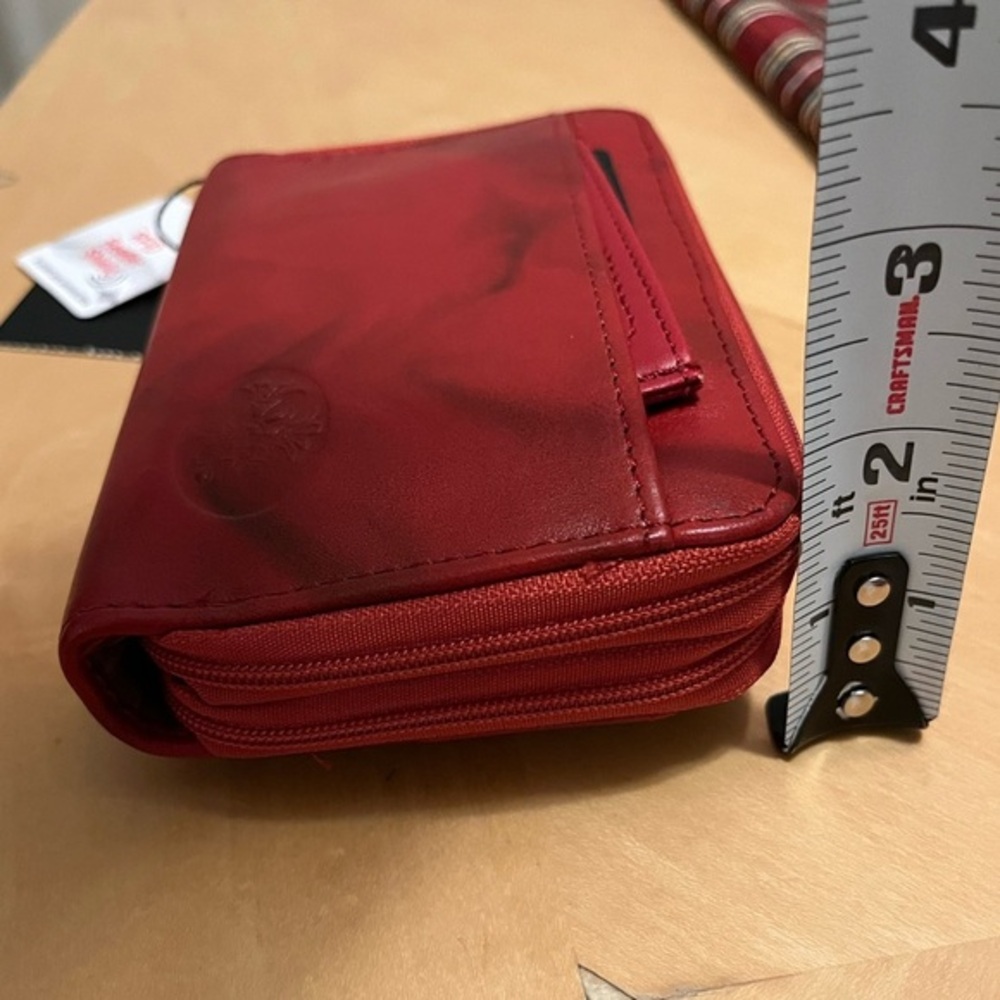 NWT Julia Buxton RFID Red Leather Wallet - Picture 10 of 15